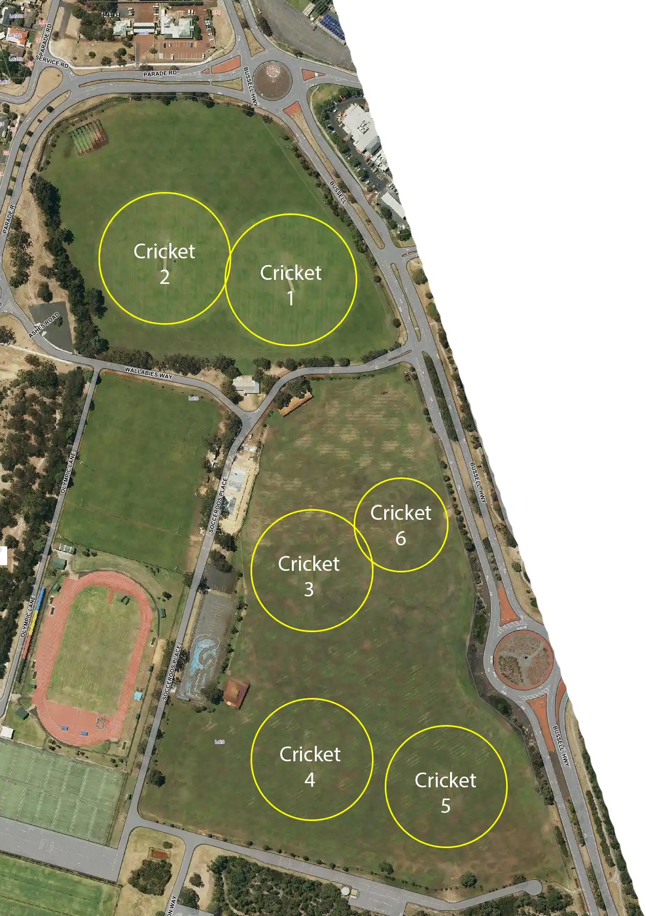 Hay Park Central Cricket Map