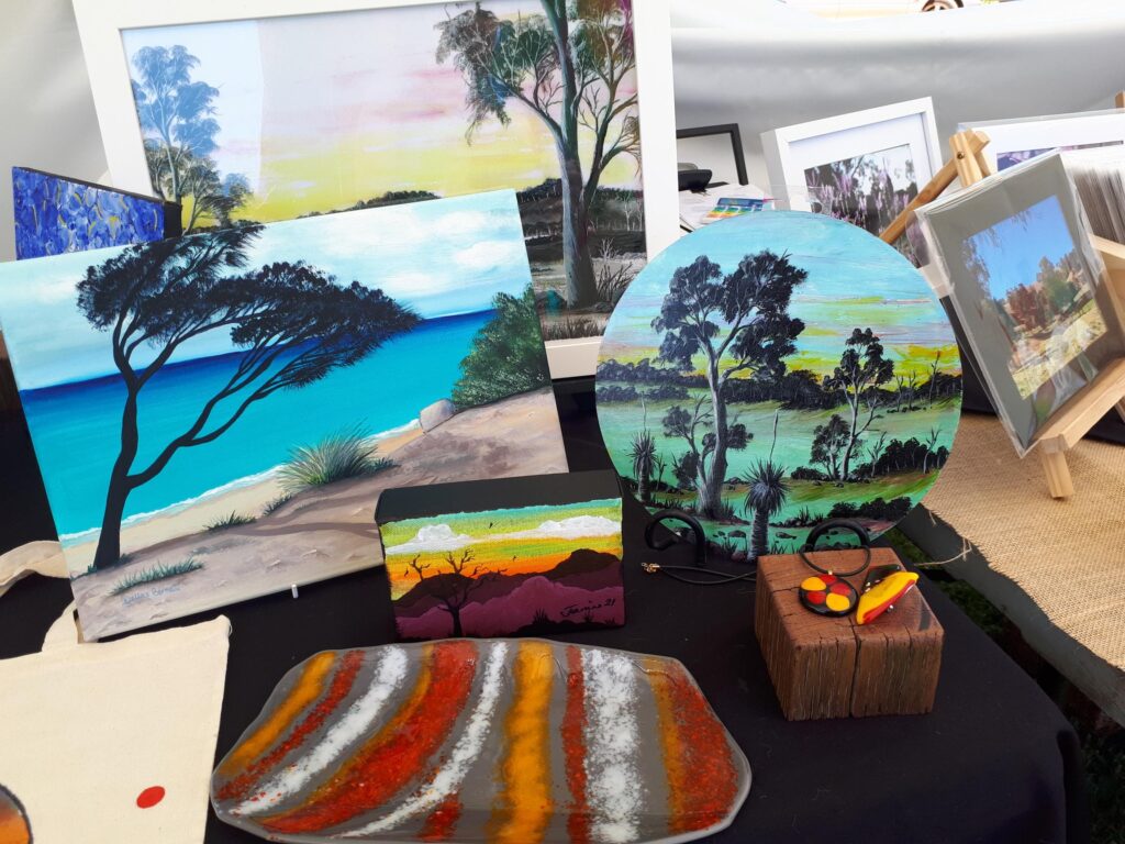 selection of Noongar art items
