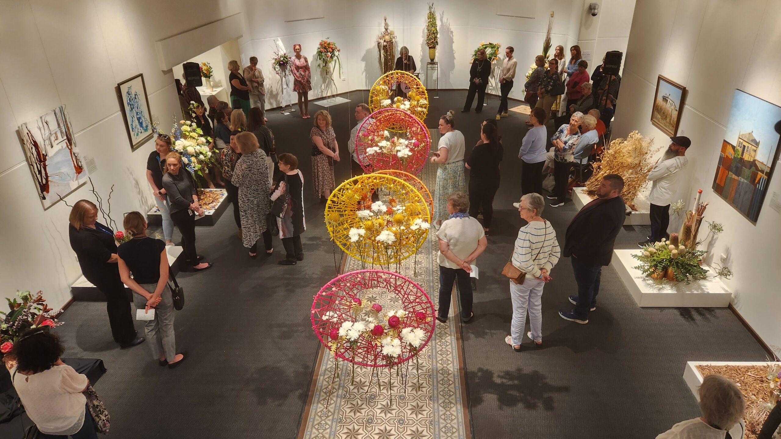 Blooming Art exhibition on display in the Chapel Gallery at Bunbury Regional Art Gallery.