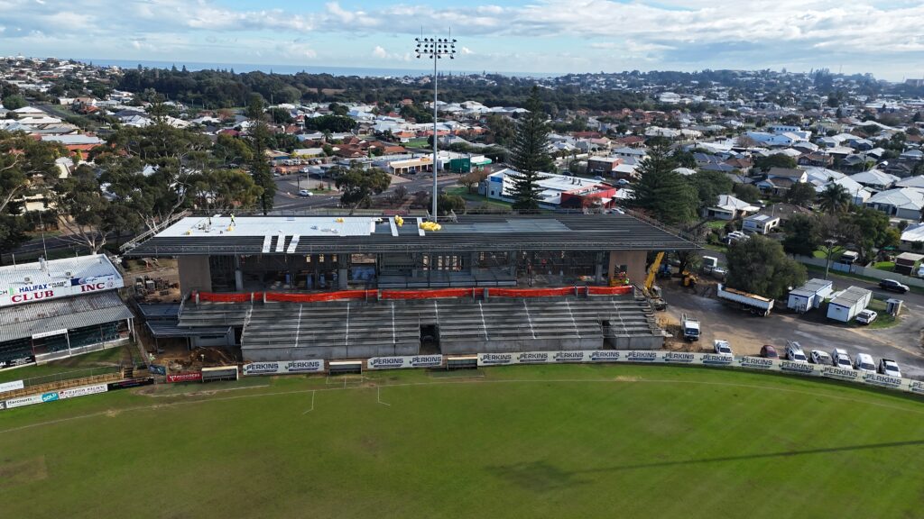 Hands Oval redevelopment aerial view