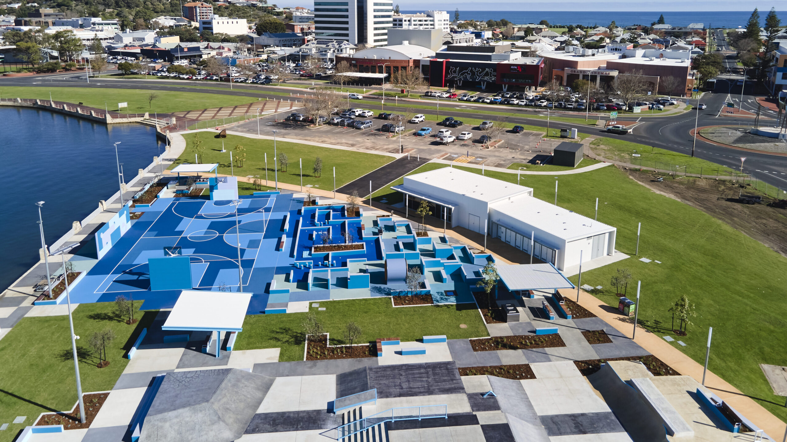 Aerial view of Koolambidi Woola and the youth services building.