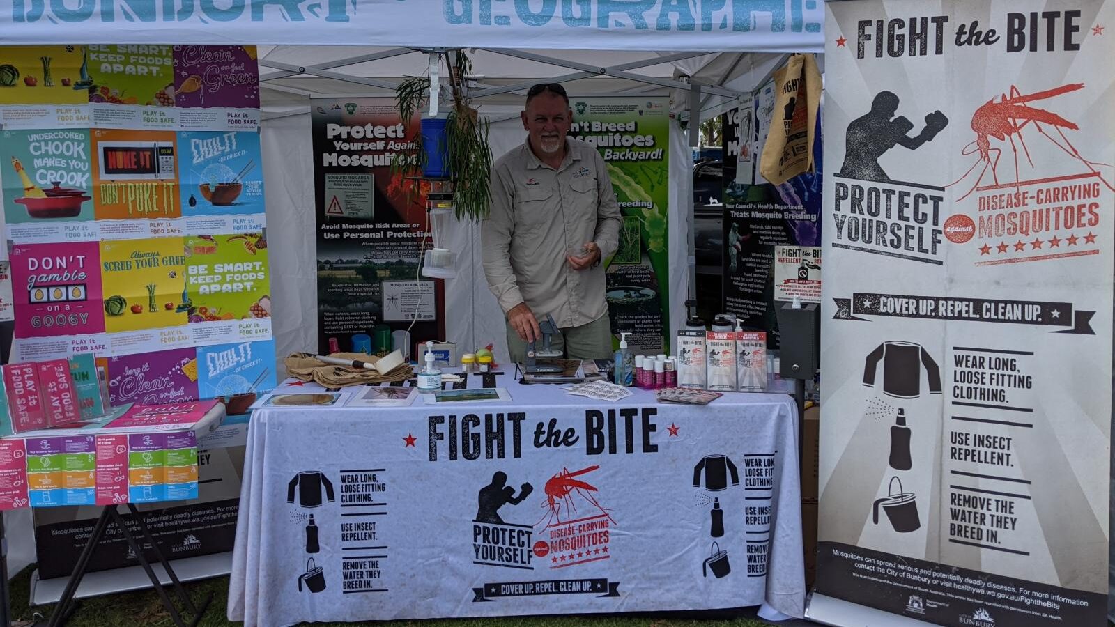 Fight the Bite stall at the markets.