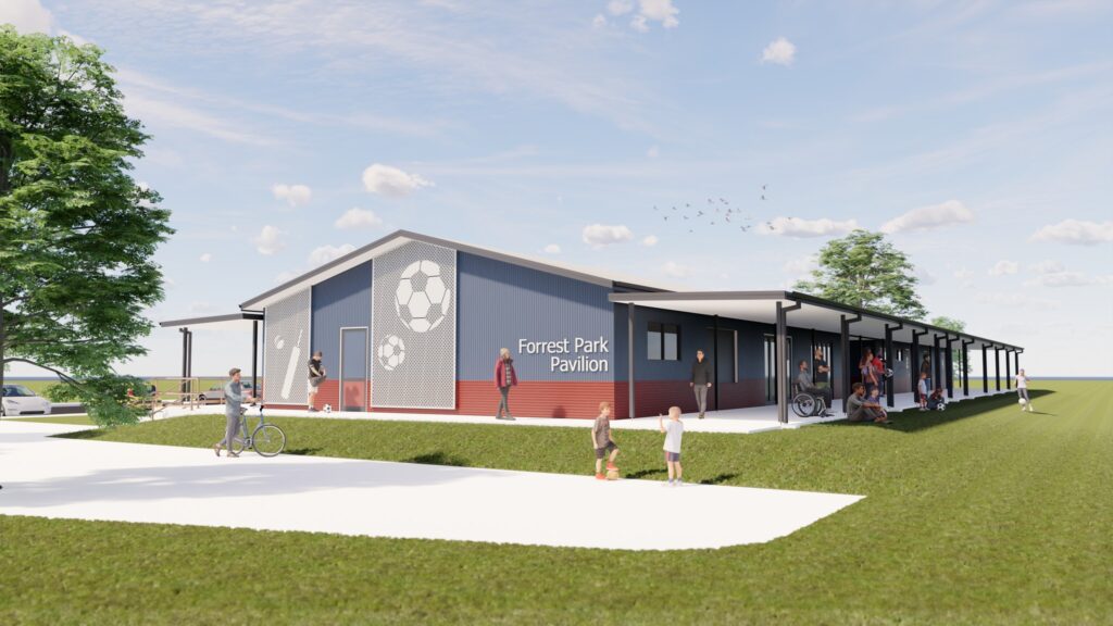 Artist impression of the Forrest Park Pavilion.