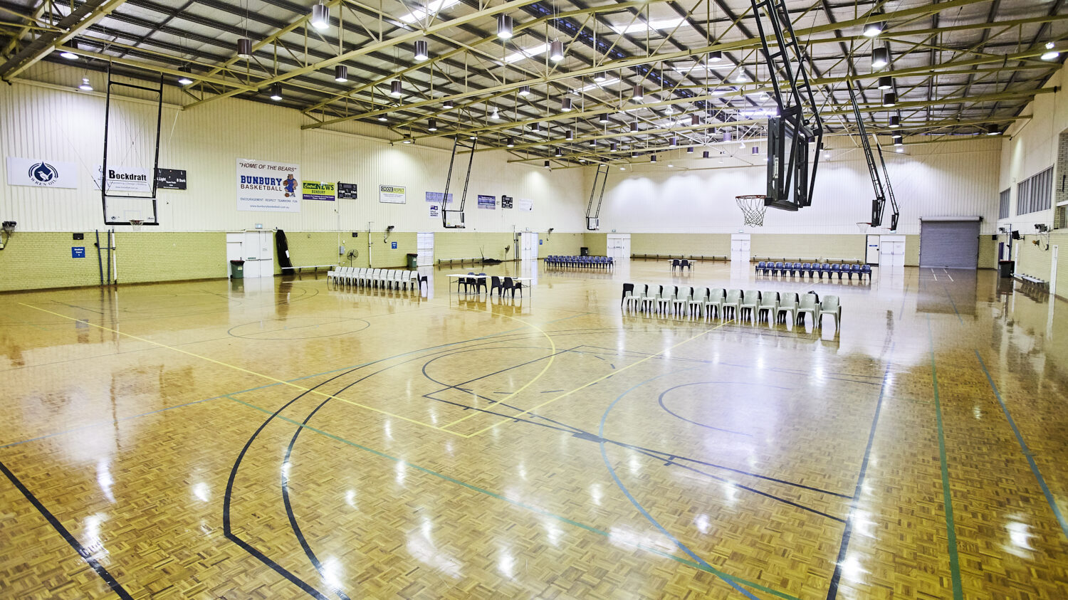 The current court facilities at the South West Sports Centre.